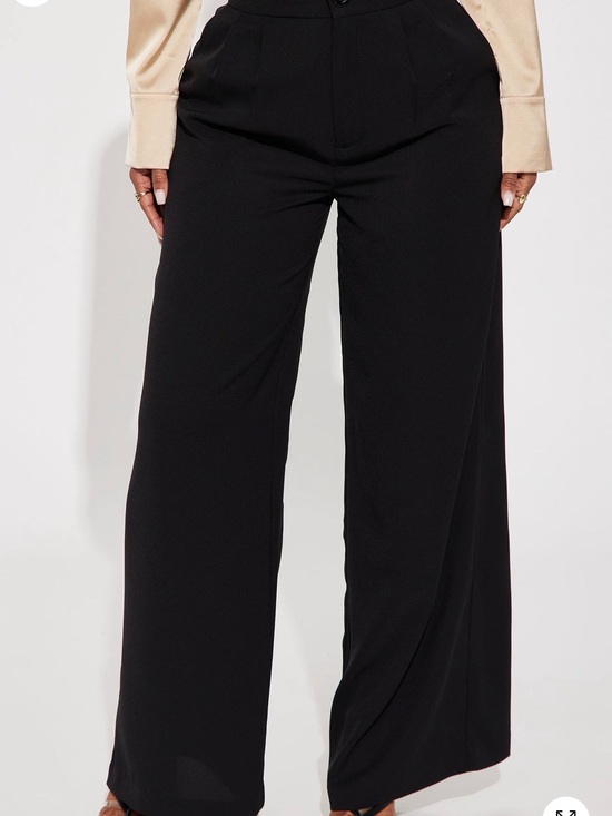 Fashion Nova Pants - Fashion Nova Black Wide-Leg Dress Pants